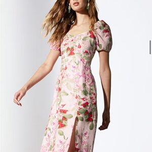 & Other Stories Floral Pink Dress